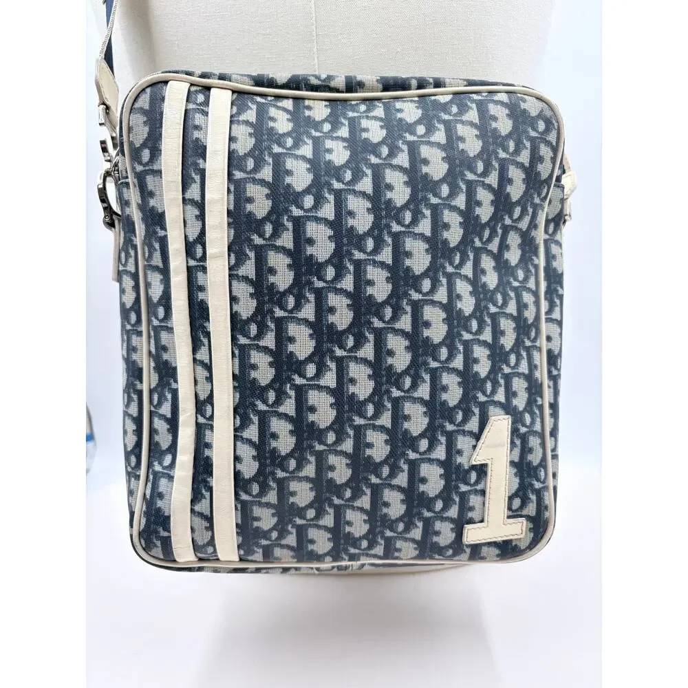 Authenticated Christian Diorissimo Monogramem Canvas Trotter Messenger Bag